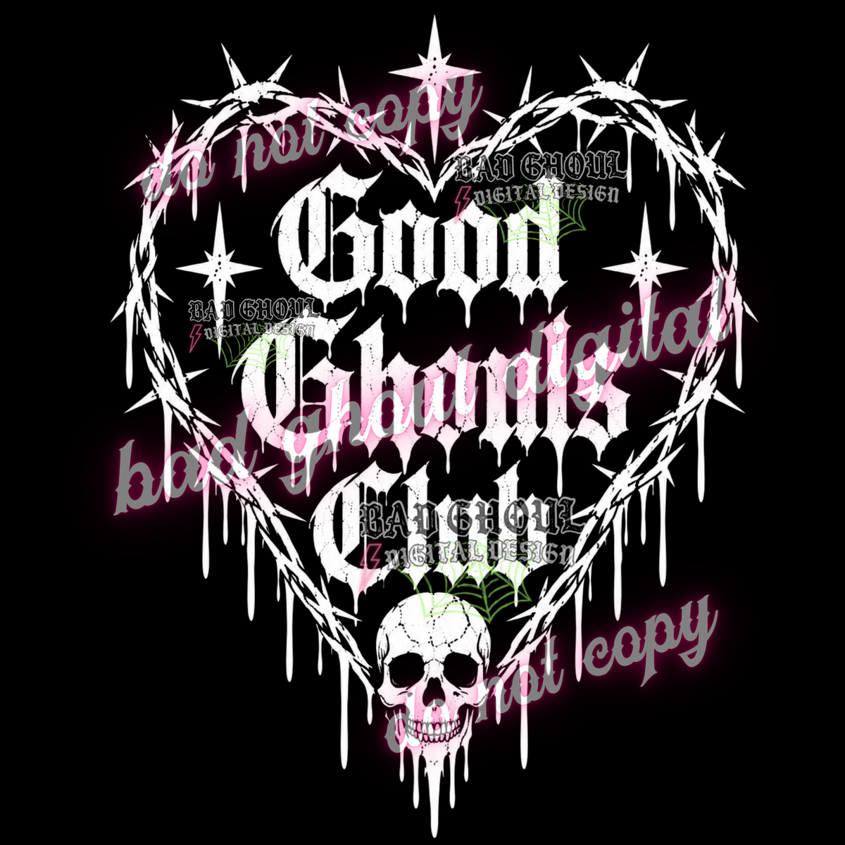 Good Ghouls Club | PNG DOWNLOAD BLACK FAB ONLY
