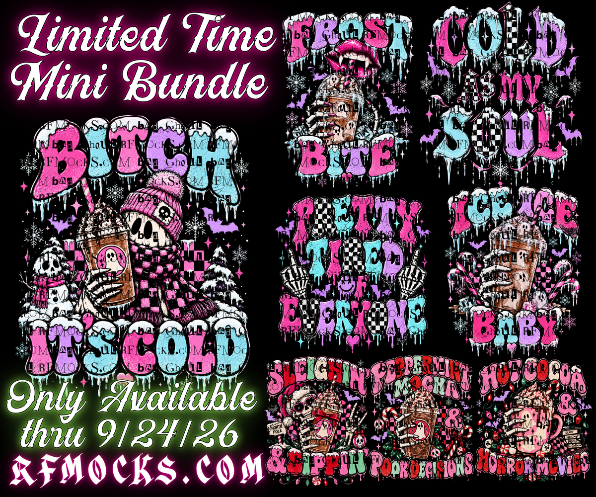 Pink Christmas | Limited Time Mini Bundle | PNG DOWNLOAD BLACK FAB ONLY