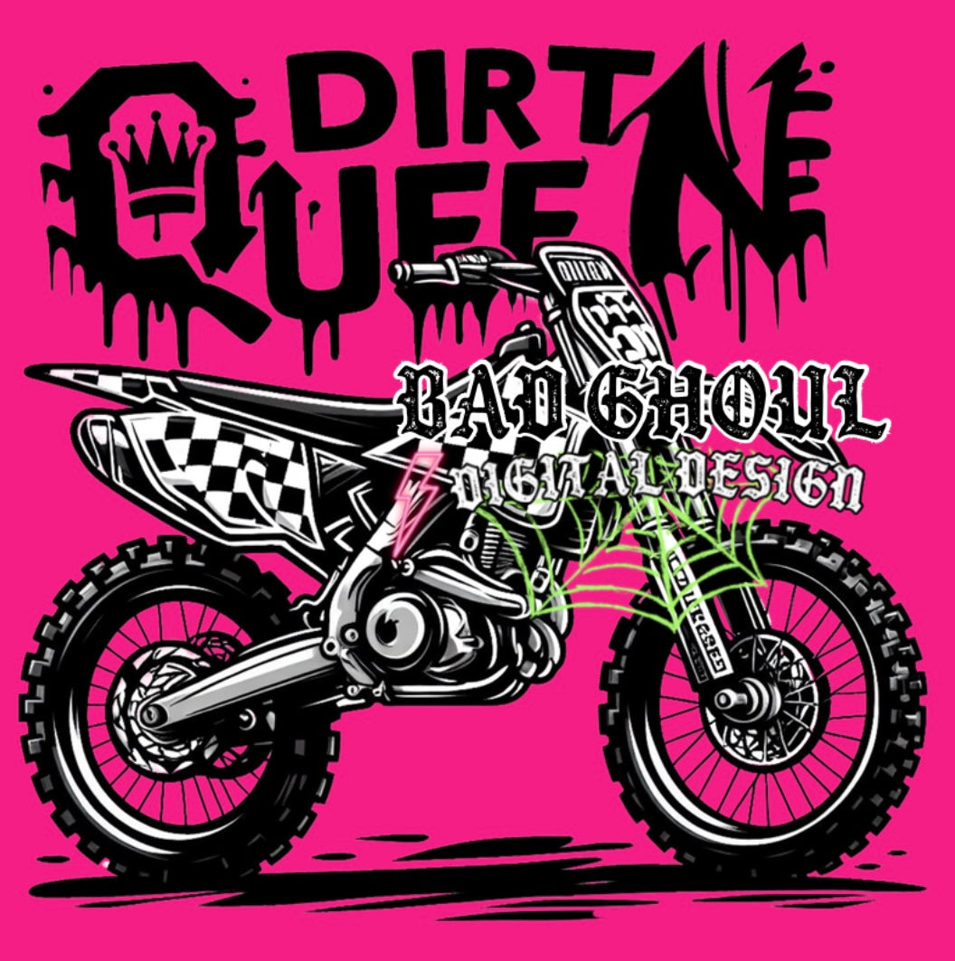 Dirt Queen Download PNG With Checkered Sleeve