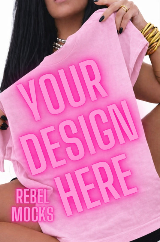 Comfort Colors Light Pink| Edgy Alternative Mock Up