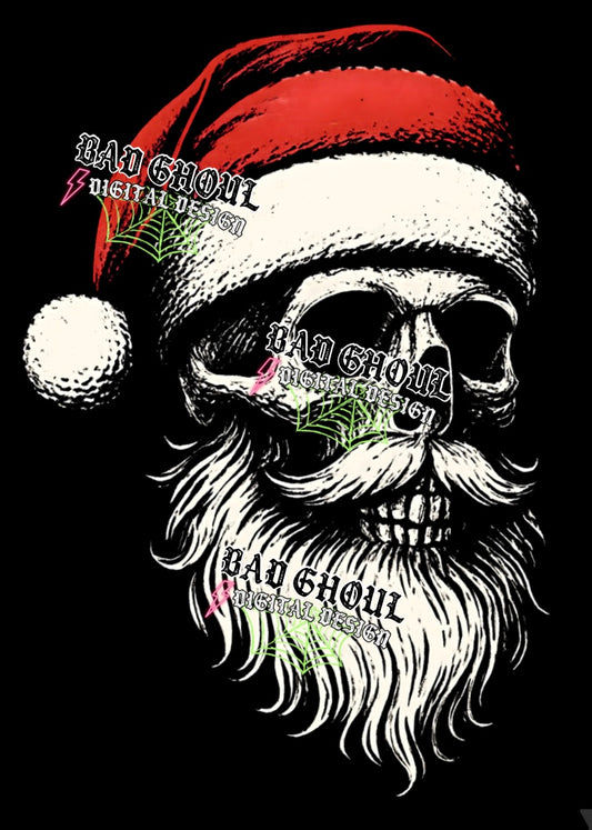 Santa PNG DOWNLOAD Black Fabric Only