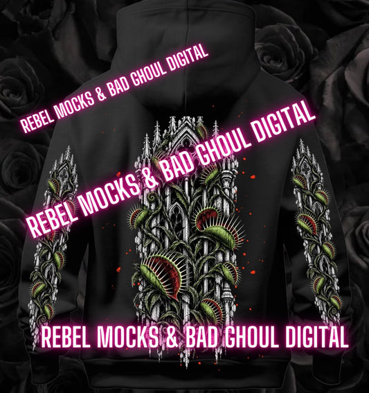 Venus Trap + Sleeve| PNG DOWNLOAD BLACK FAB ONLY