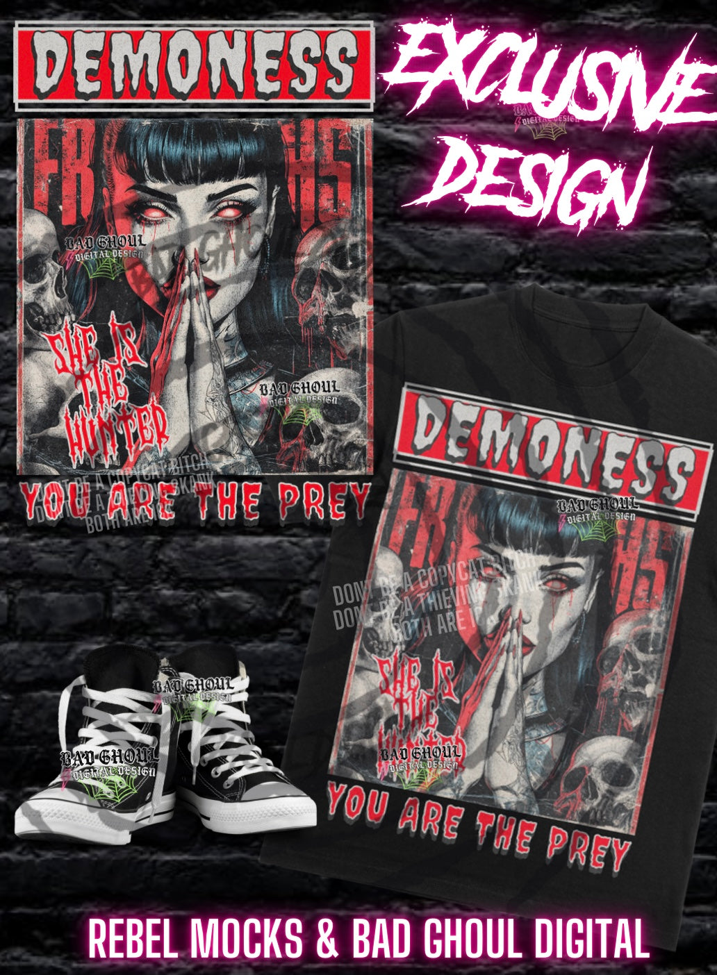 EXCLUSIVE DEMONESS PNG Download – Rebel Mocks & Badghoul Digital