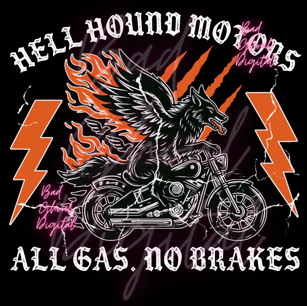 Hell Hound Motors Download PNG DTF with pocket print