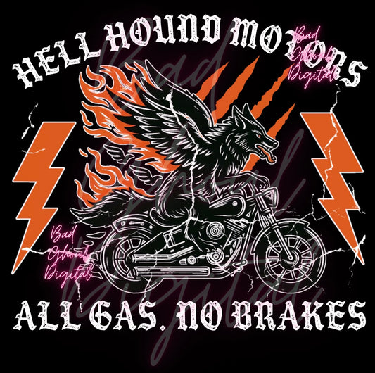 Hell Hound Motors Download PNG DTF with pocket print