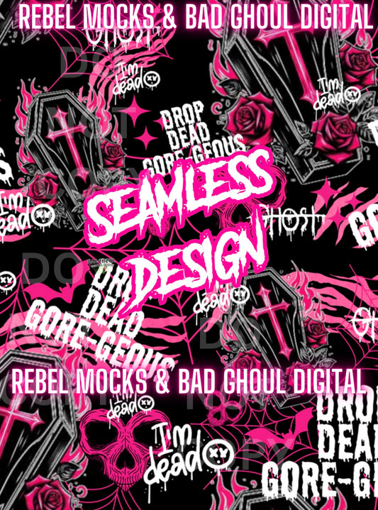 Drop Dead Gore-Geous Seamless PNG Download