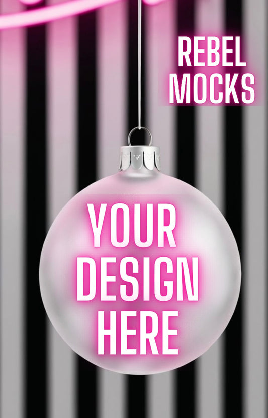 White Ornament Mock Up TRENDING