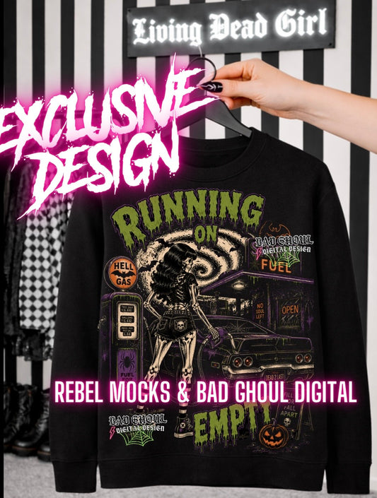 Exclusive|Running On Empty |Black Fab Only  PNG DOWNLOAD (textural knockouts)