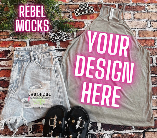Bella Canvas Tank Flat Lay Mock Up