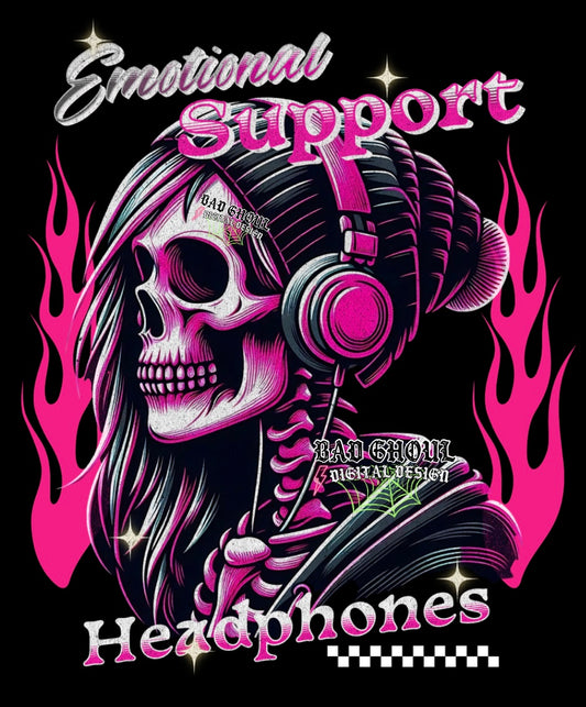 Exclusive Emotional Support Headphones PNG Download