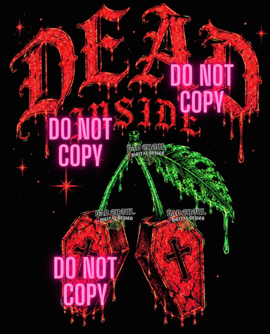 Dead Inside PNG DOWNLOAD| Black Fabric