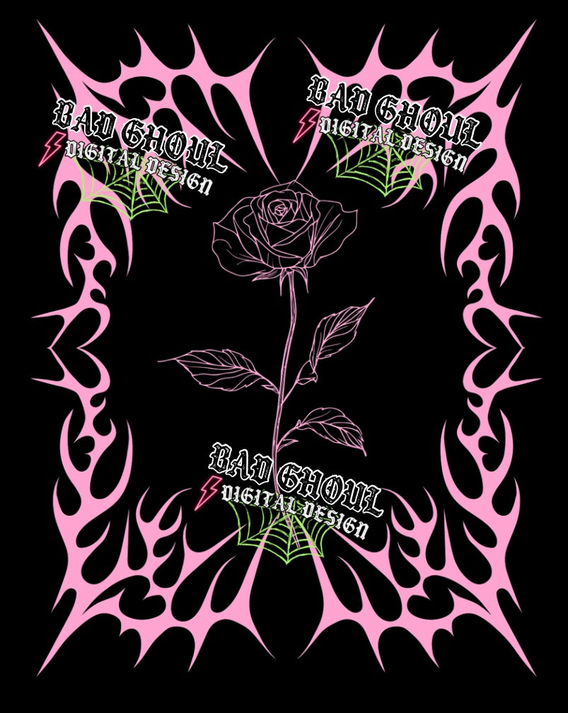 Brutal Rose PNG DOWNLOAD Black Fab Only