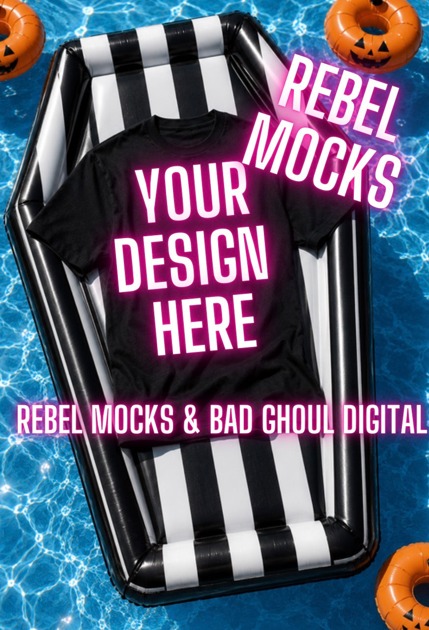 Black Tee|Edgy Summer Alternative Mock Up