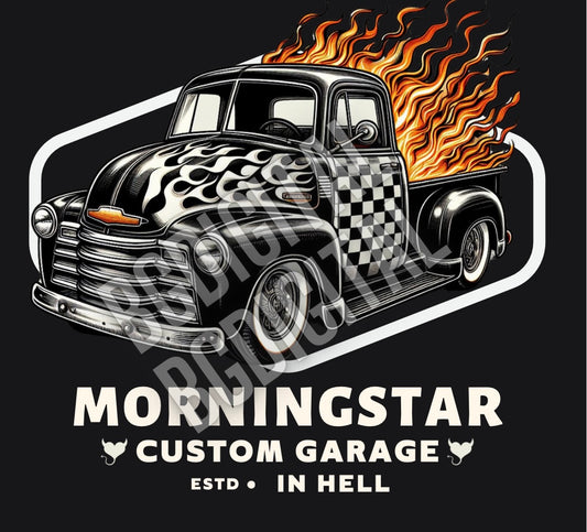 Morning Star Garage Checkered Truck PNG Download