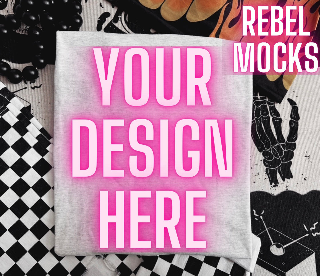 Ash Edgy Alt Flat Lay Checkered Mock up