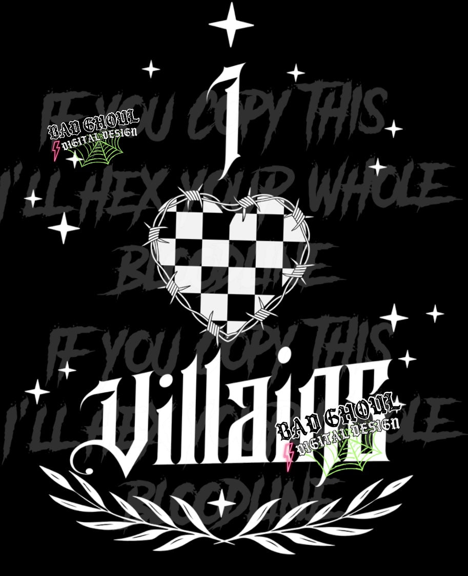 I love villains PNG Download