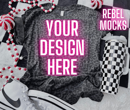 Black Leopard LAT Holiday Flat Lay Mock Up