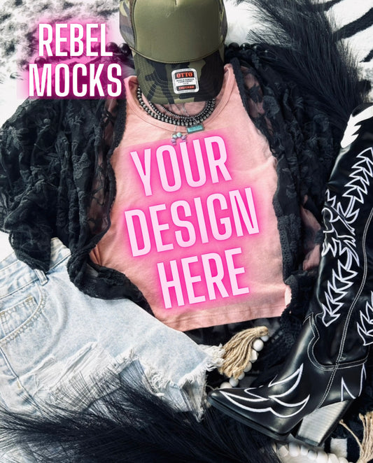 VIBIN Next Level Desert Pink Flat Lay Mock UP