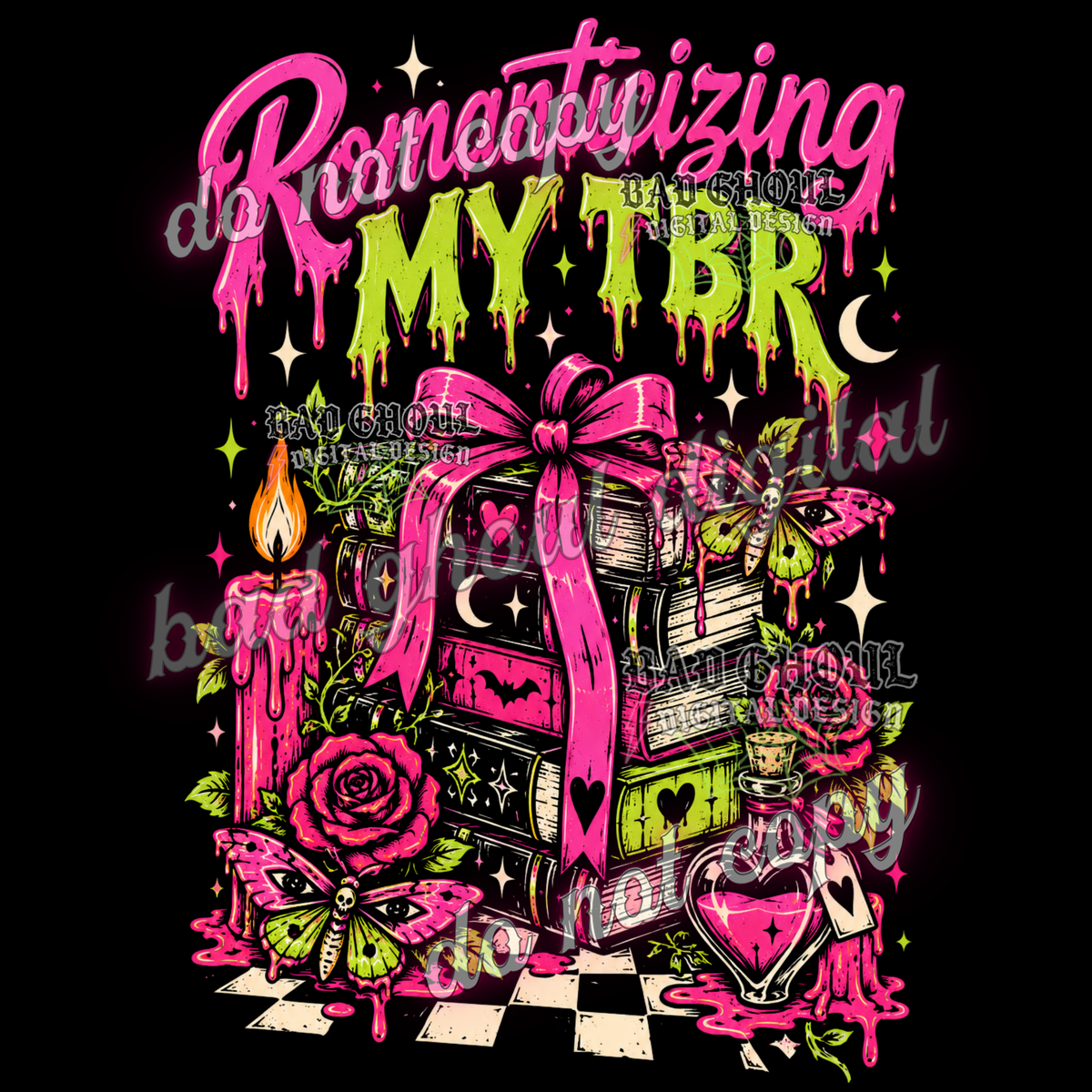 Romanticizing my TBR I  PNG DOWNLOAD BLACK FAB ONLY