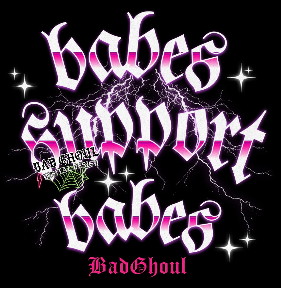 Custom- Your Biz Name Babes Support Babes PNG Download