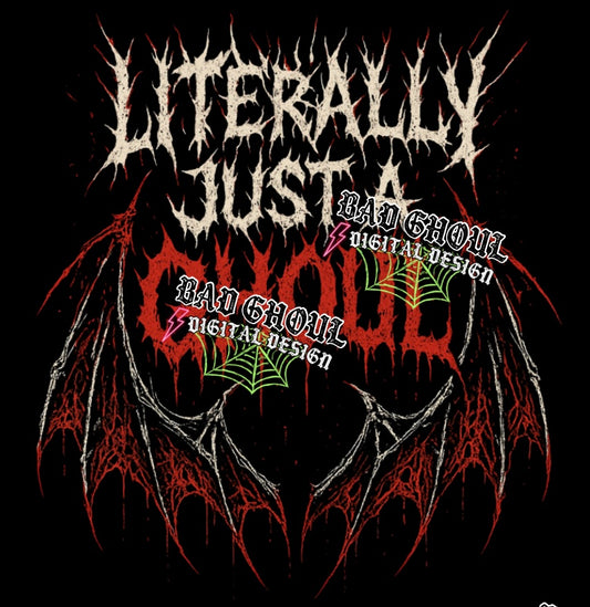 Literally just a ghoul PNG DOWNLOAD black fabric only