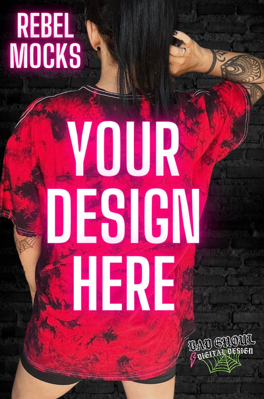 Red & Black BACK IRL Model Mock VIBIN