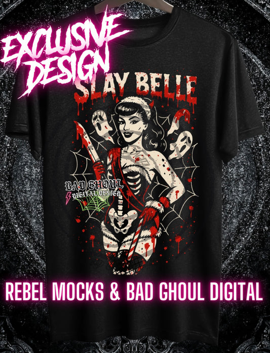 Exclusive Slay Belle PNG DOWNLOAD Black Fabric ONLY