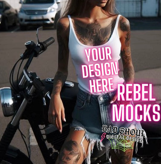 White Tank EDGY Model Mock Up MOTO