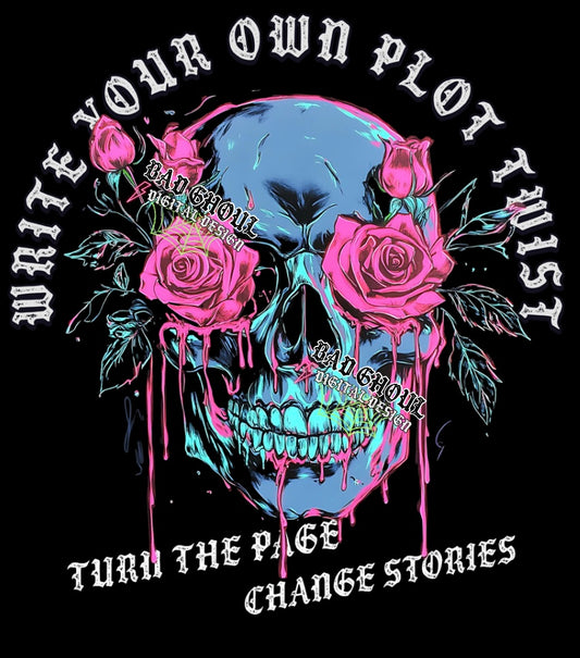 write Your Own Plot Twist PNG Download BLACK Fabric ONLY