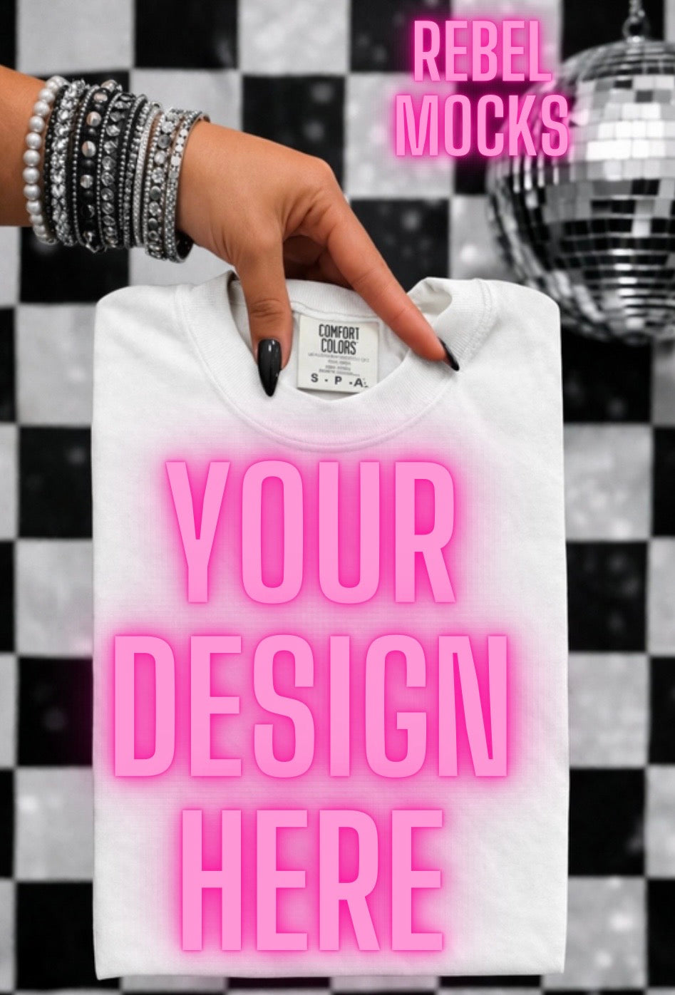 Comfort Colors White| Edgy Alternative Mock Up