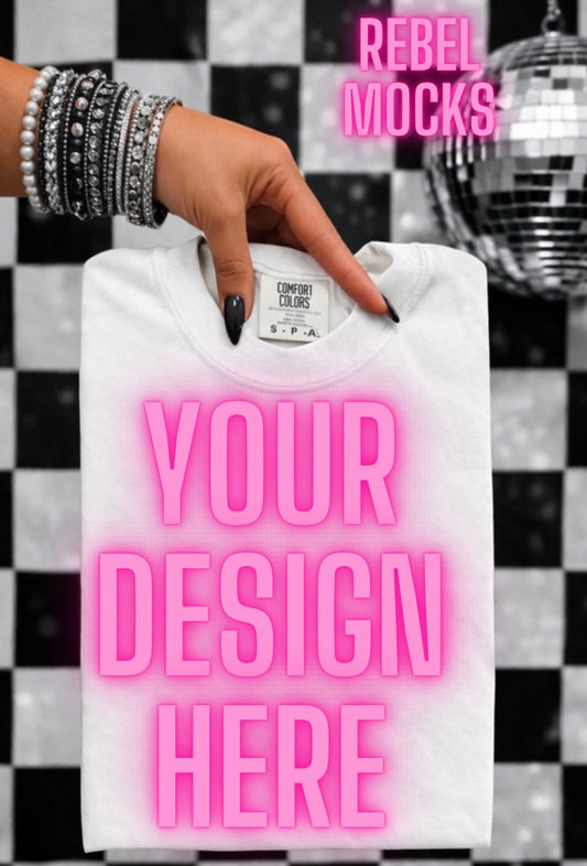 Comfort Colors White| Edgy Alternative Mock Up