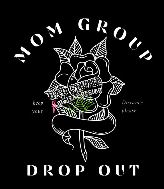 Mom Group Dropout PNG Download black and white 2 files