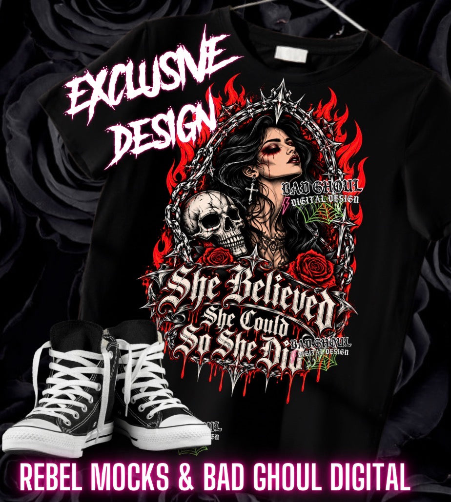EXCLUSIVE | She Believed | PNG DOWNLOAD | Black Fabric Only