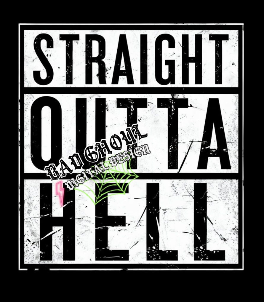 Straight Outta Hell PNG Download
