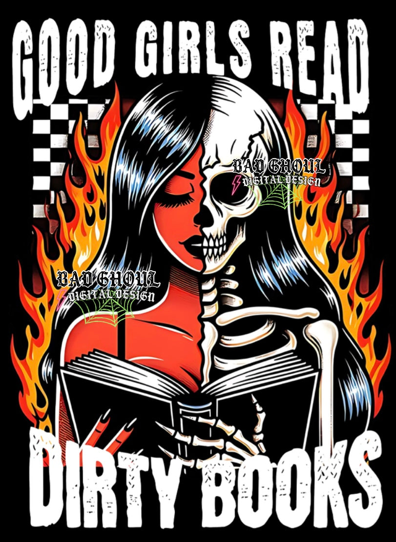 Exclusive Good Girls Read Dirty Books PNG Download