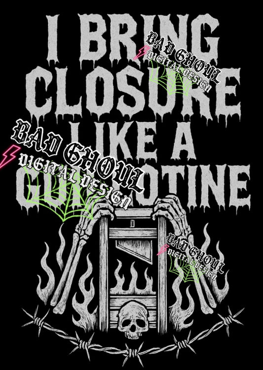 Closure Like A Guillotine BLACK ONLY PNG Download