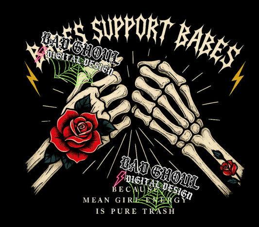 Babes Support PNG DOWNLOAD black fabric only