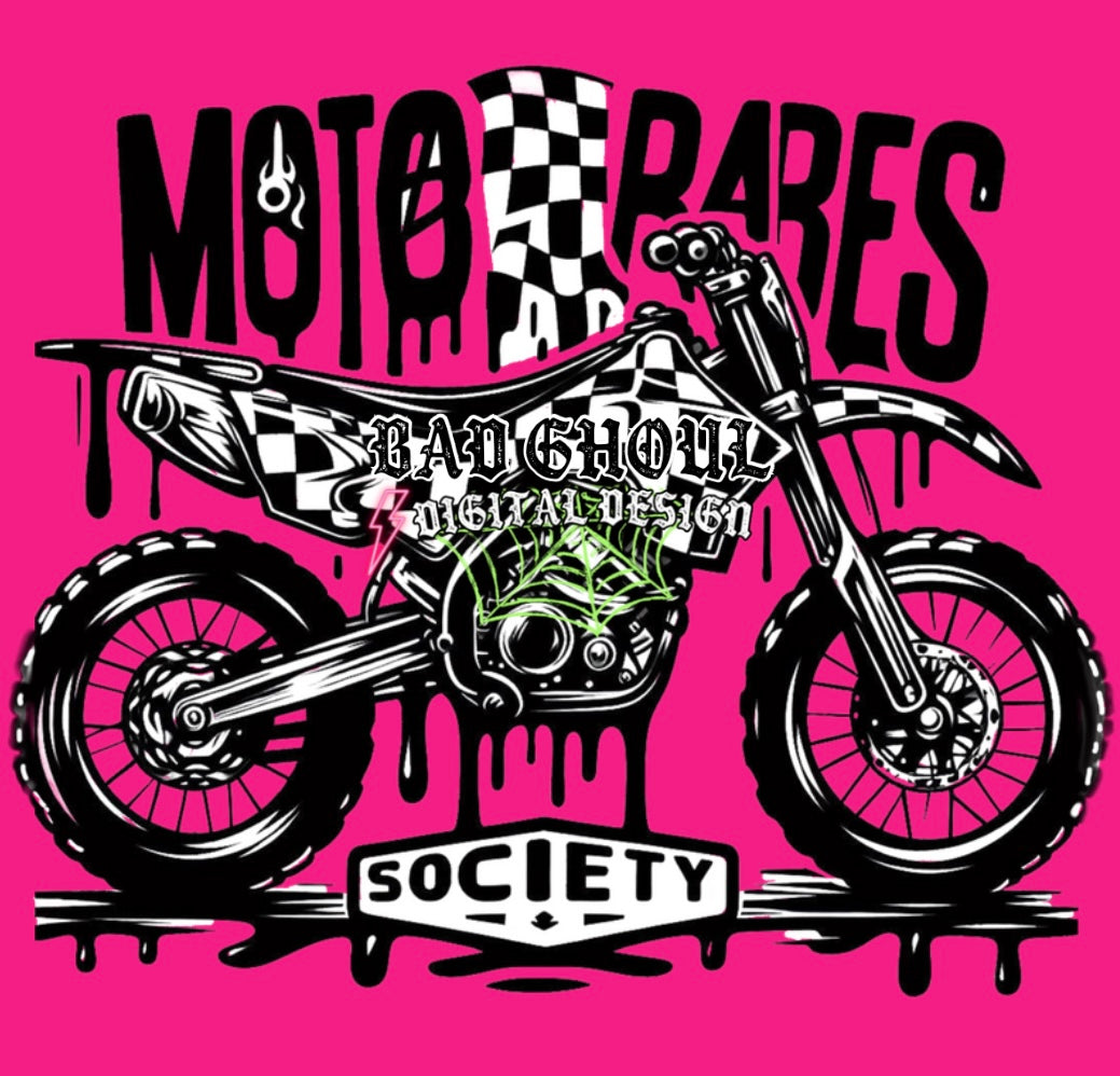 Moto Babes Society Download PNG With Checkered Sleeve