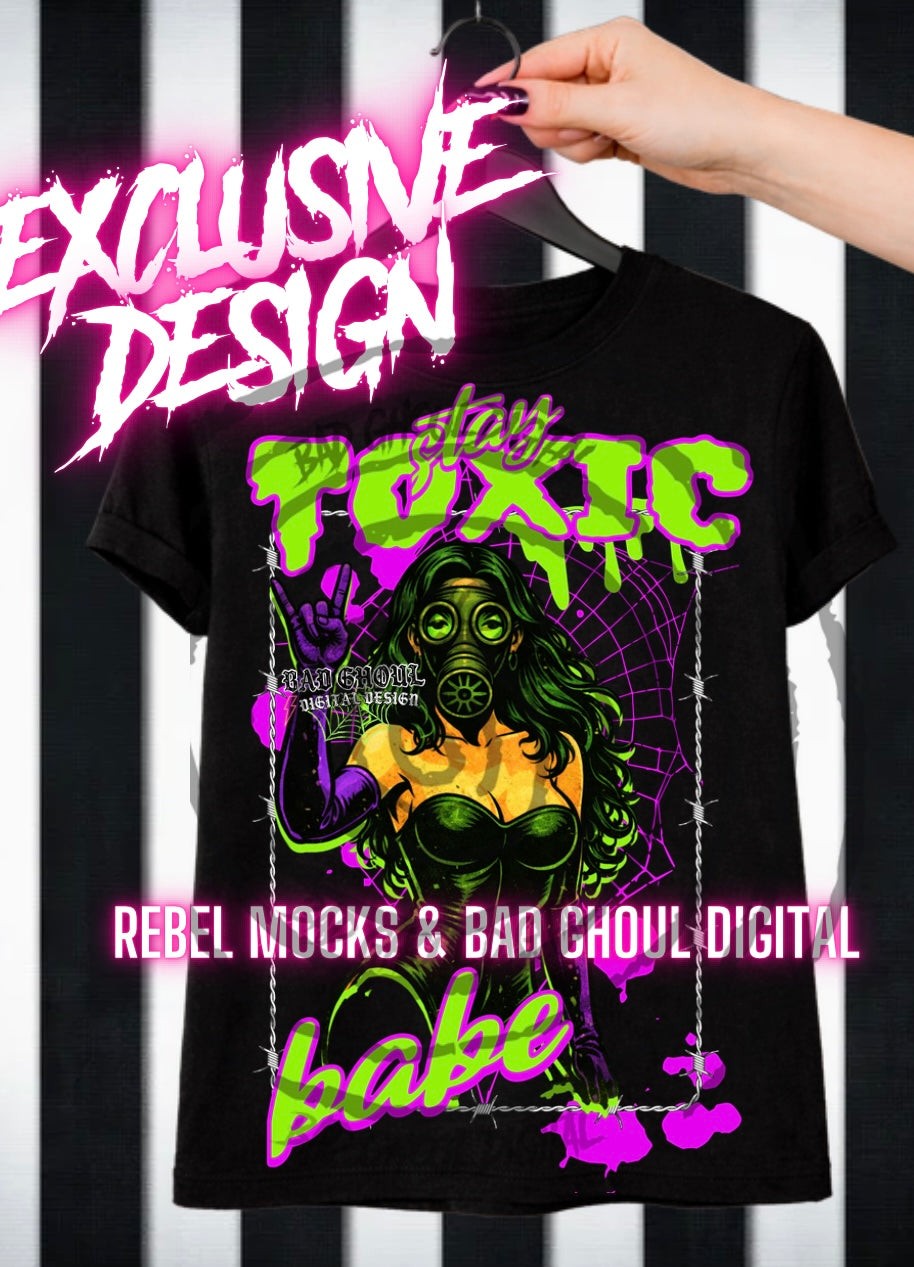 Exclusive|Stay Toxic | Black Fab Only  PNG DOWNLOAD
