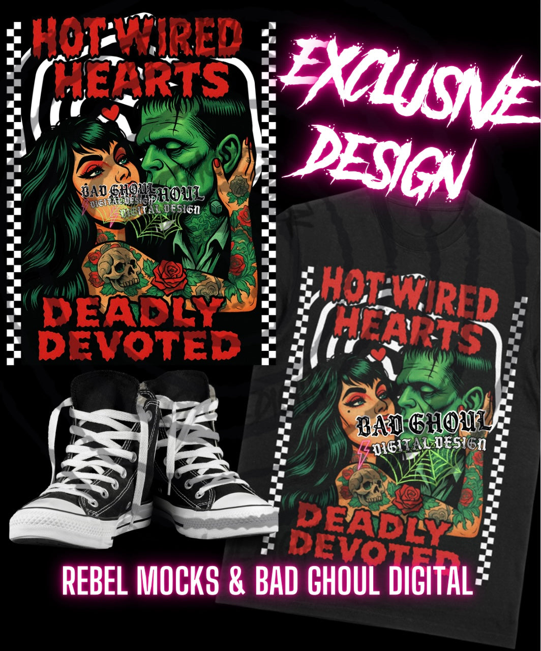 Exclusive Hot Wired Hearts PNG  DOWNLOAD