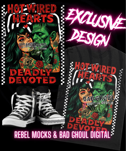 Exclusive Hot Wired Hearts PNG  DOWNLOAD