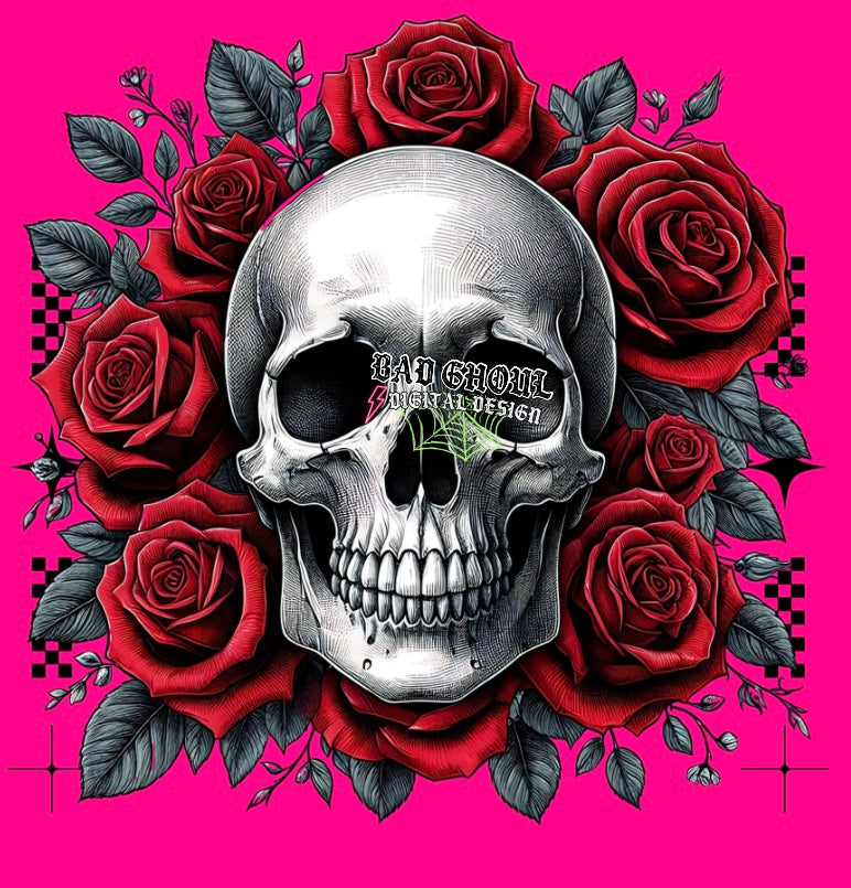 Skull & Roses PNG Download