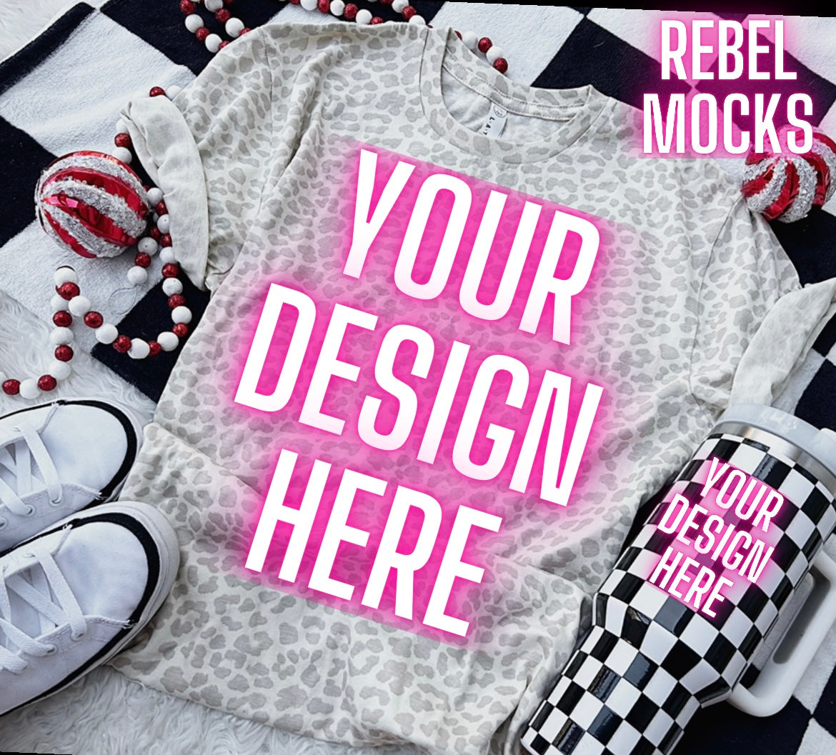 Leopard LAT Holiday Flat Lay Mock Up