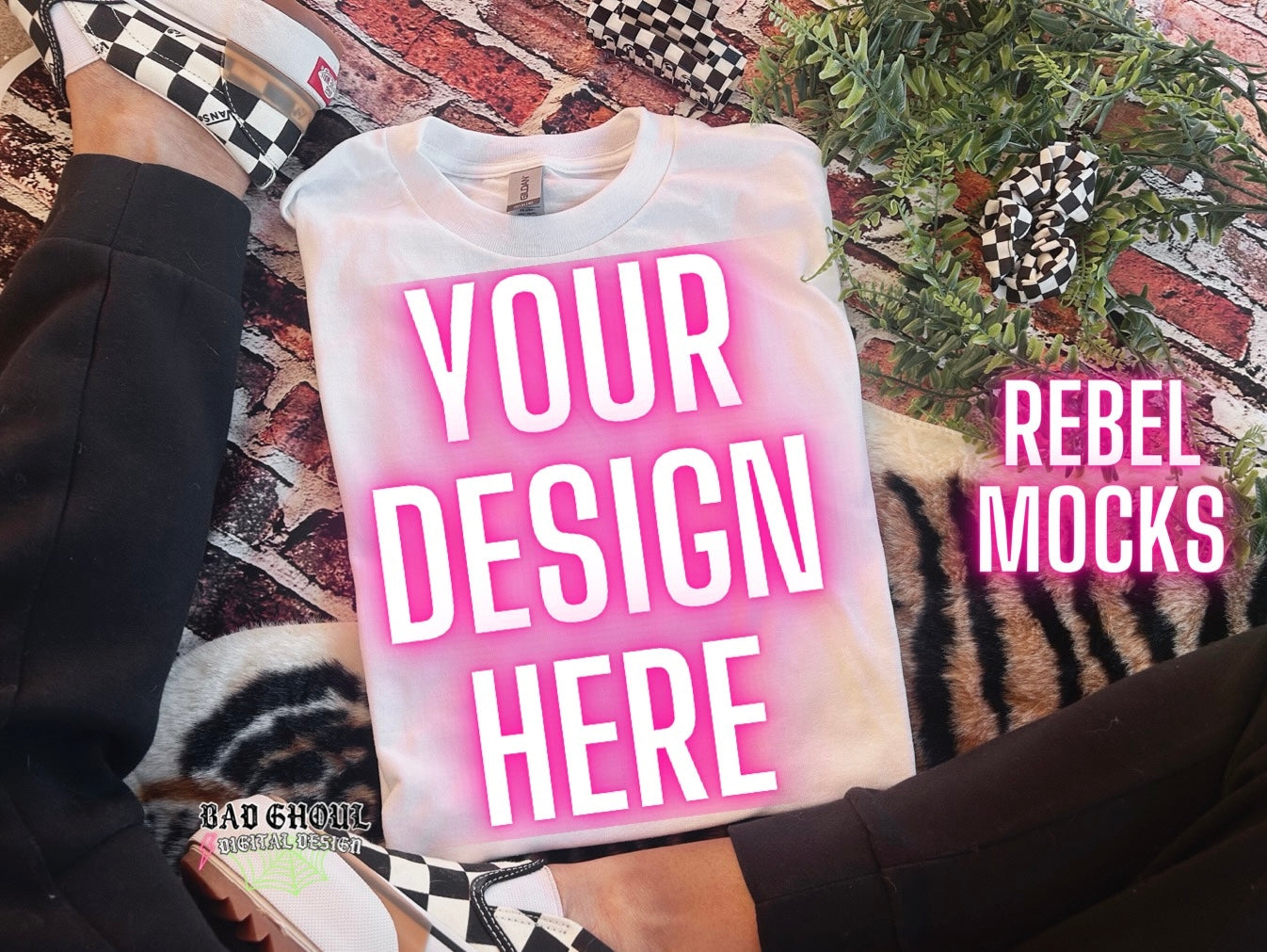 Bundle White Tee Flat Lay Mock Ups- 4 Mocks