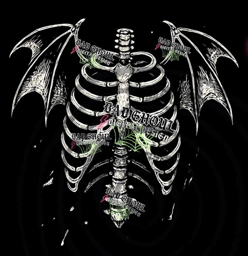 Ribcage PNG DOWNLOAD Black Fab Only