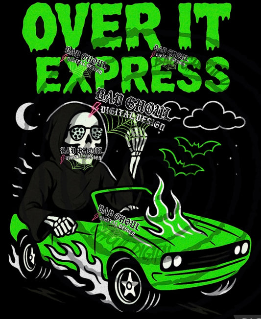 Over It Express Black Fabric PNG DOWNLOAD