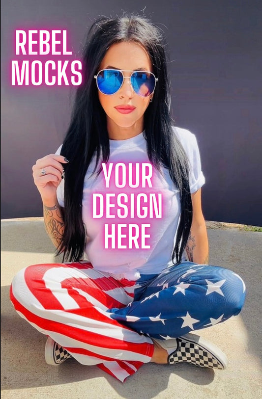 Patriotic White Tee  Mockup IRL