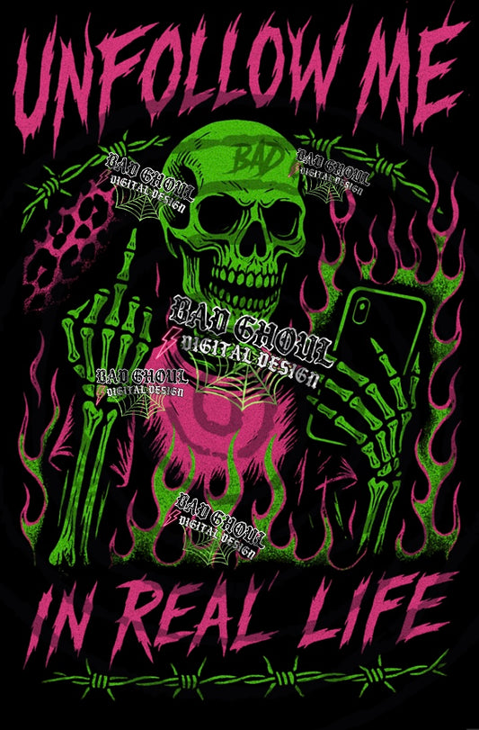 Unfollow me PNG DOWNLOAD Black Fab Only