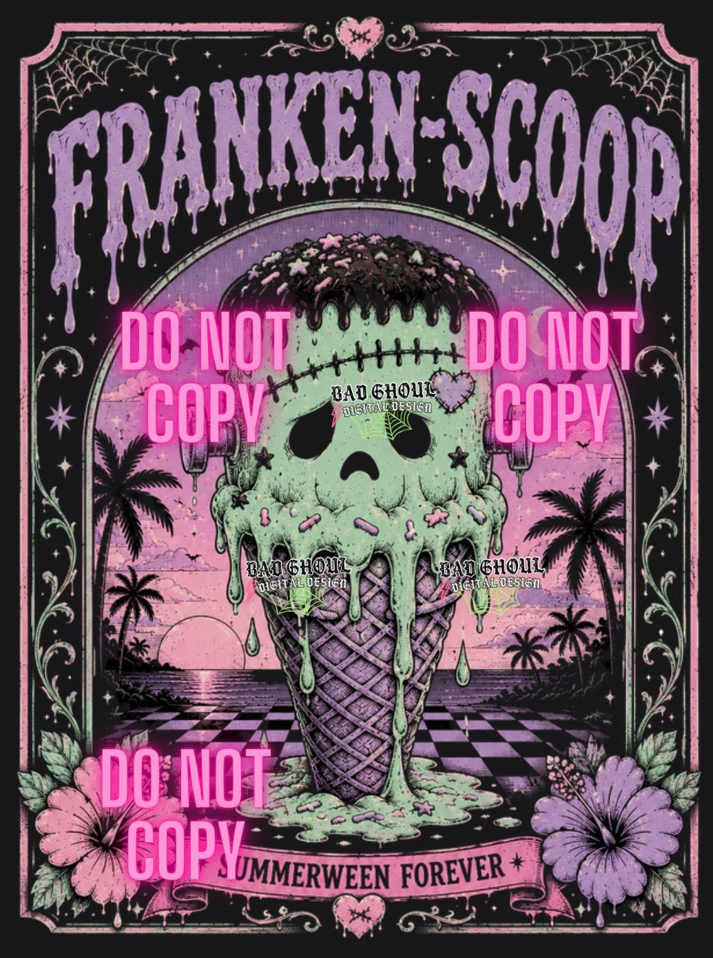 Franken Scoop| Black Fabric|PNG DOWNLOAD