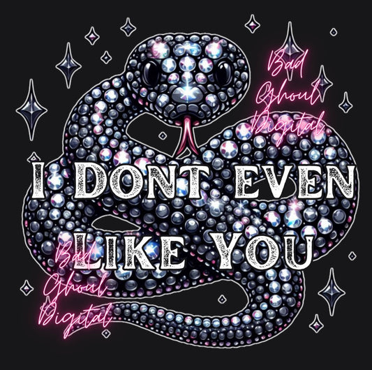 I dont Even Like You Bling PNG Download